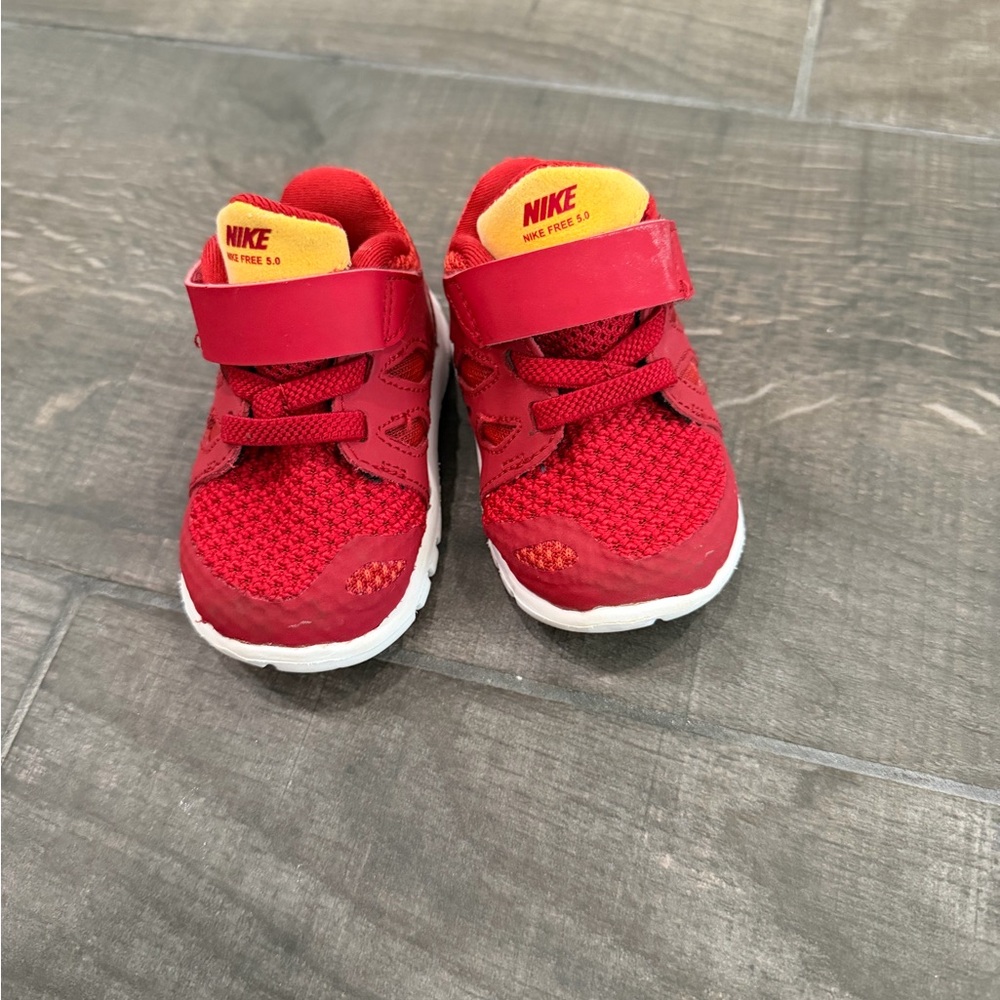 Nike Kids Red and Yellow Sneakers